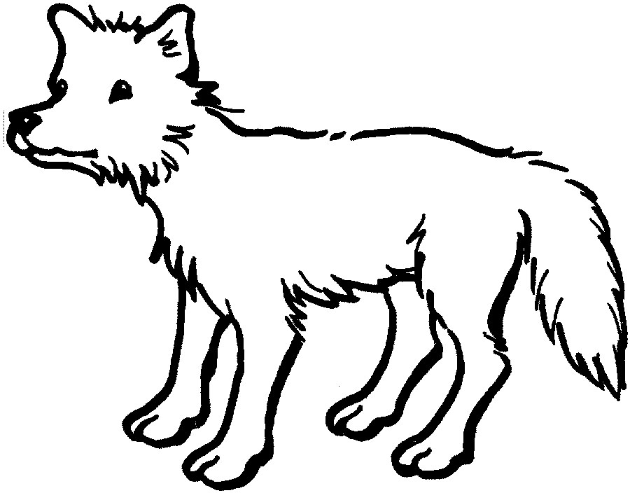 coyote clipart black and white