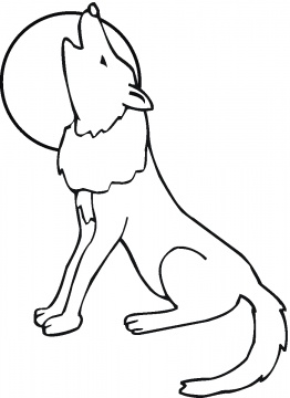 coyote clipart black and white