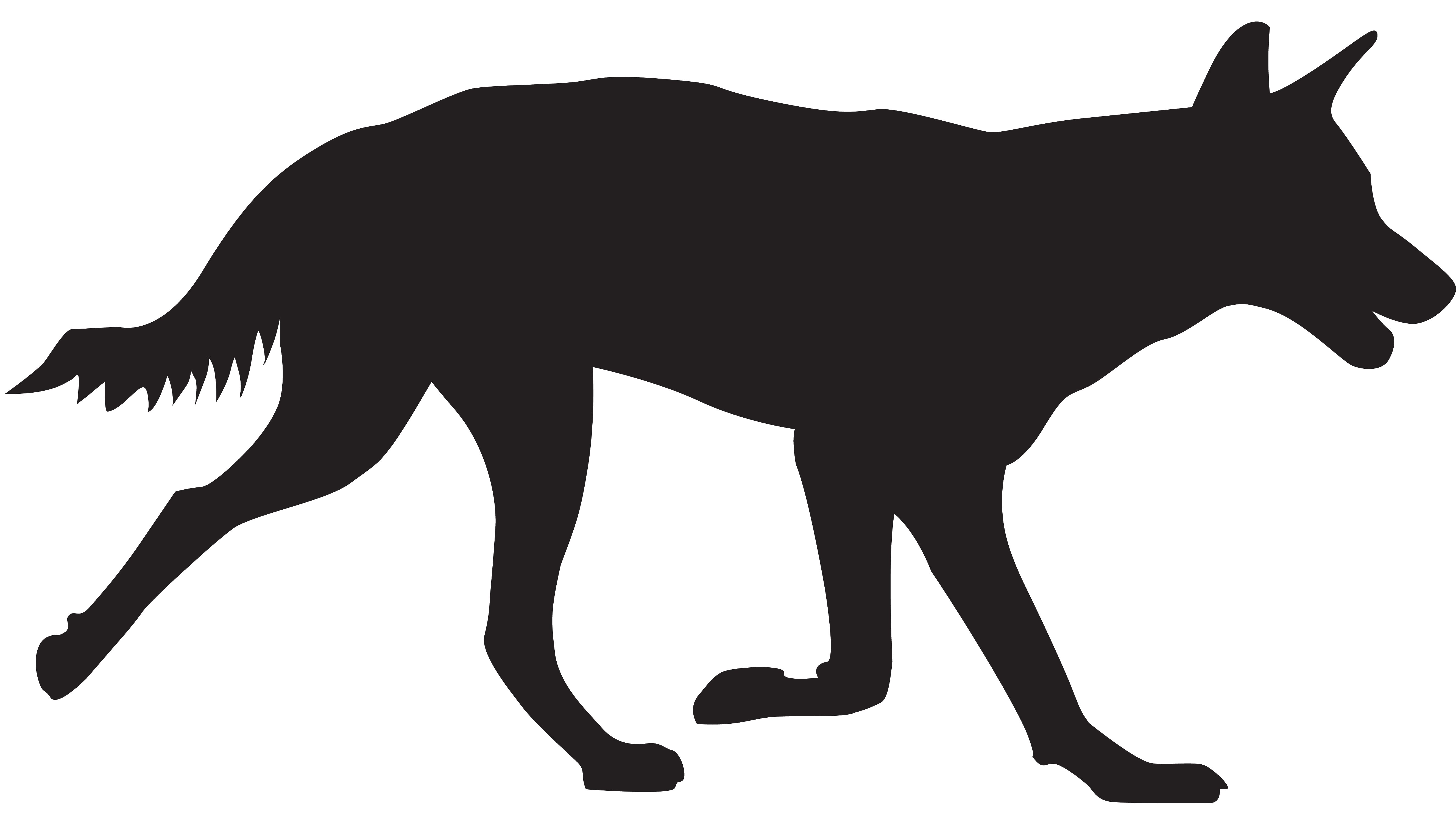 Free silhouette cliparts download. Coyote clipart dingo
