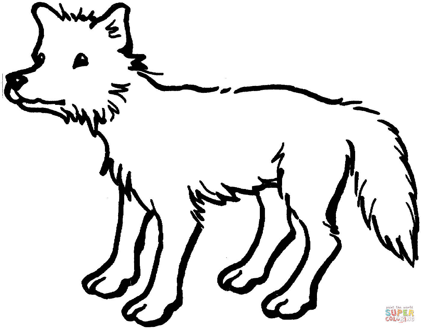 Coloring page free pages. Coyote clipart printable