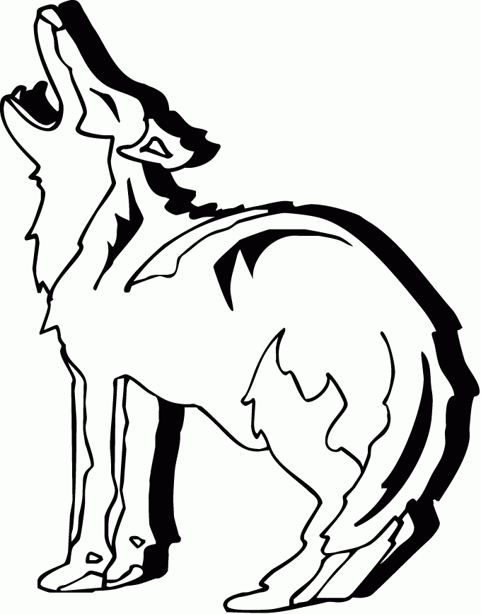 Coyote clipart printable. Free coloring pages for