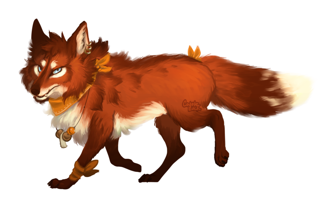 Coyote clipart red fox. Ooak chara design closed