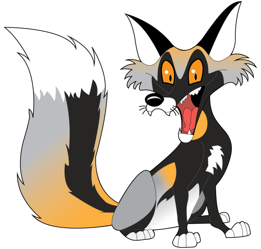 Silvercrossfox foxycartoon. Coyote clipart red fox
