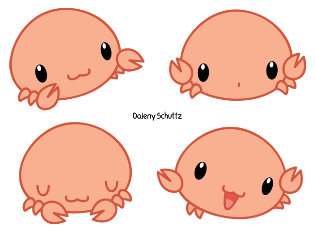 By daieny on deviantart. Crab clipart chibi