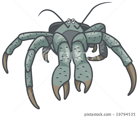 Crab clipart coconut crab. Stock illustration pixta 