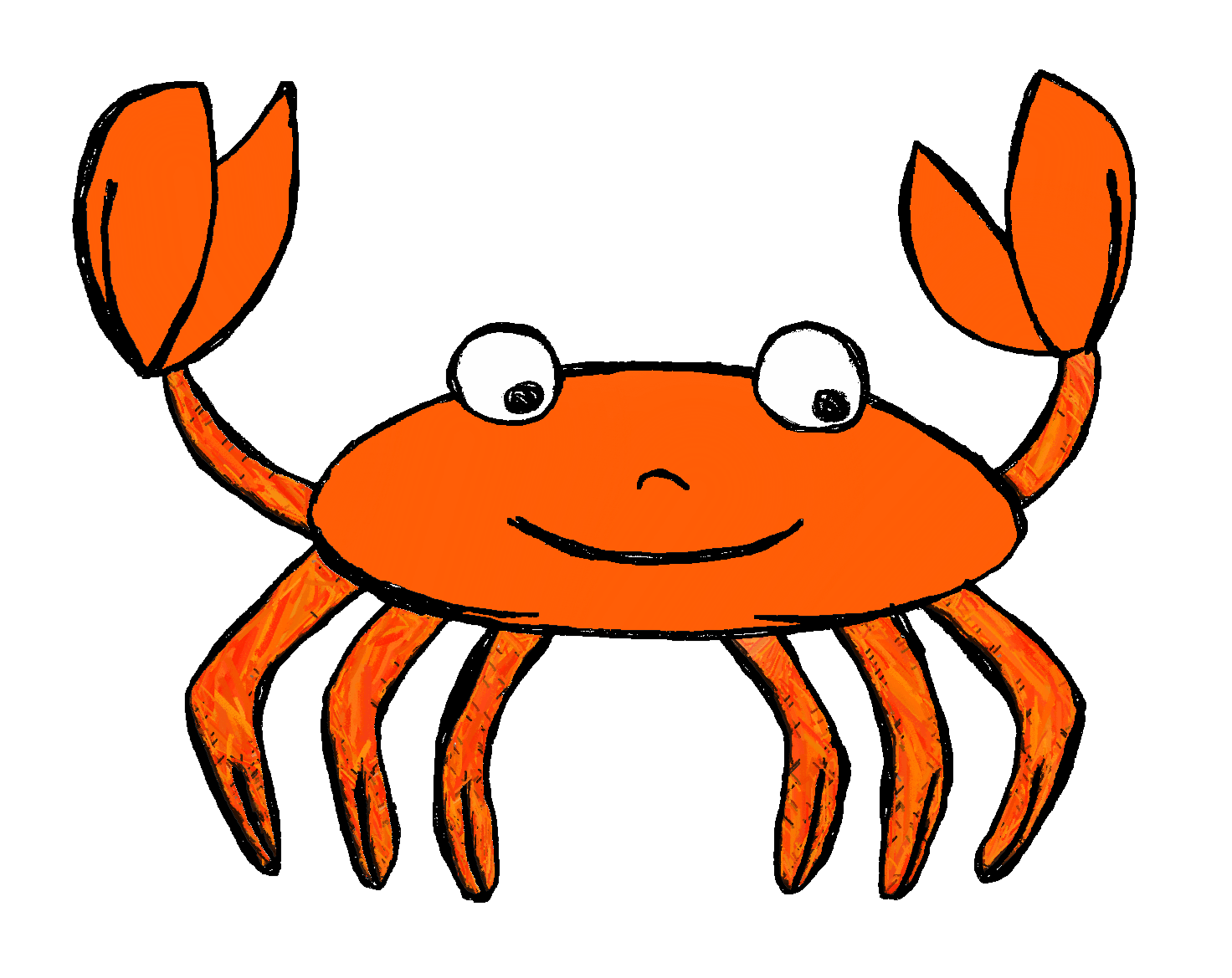 crab clipart drawn
