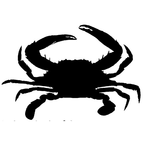 Crabs clipart free vector. Crab silhouette download clip