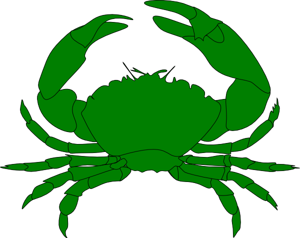 crab clipart green