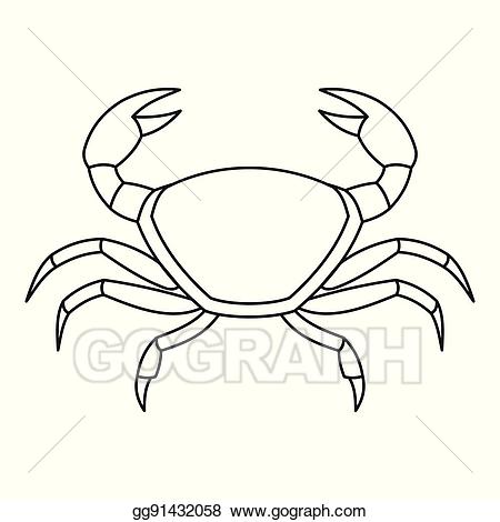 crab clipart outline