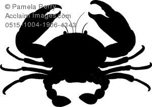 crab clipart silhouette