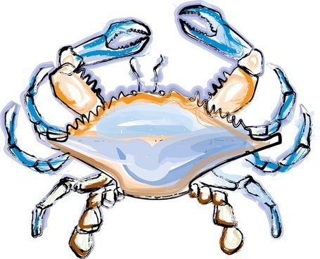 Crabs clipart blue crab. Free and vector graphics