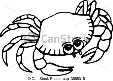 Crabs clipart drawn. Of beach crab simple