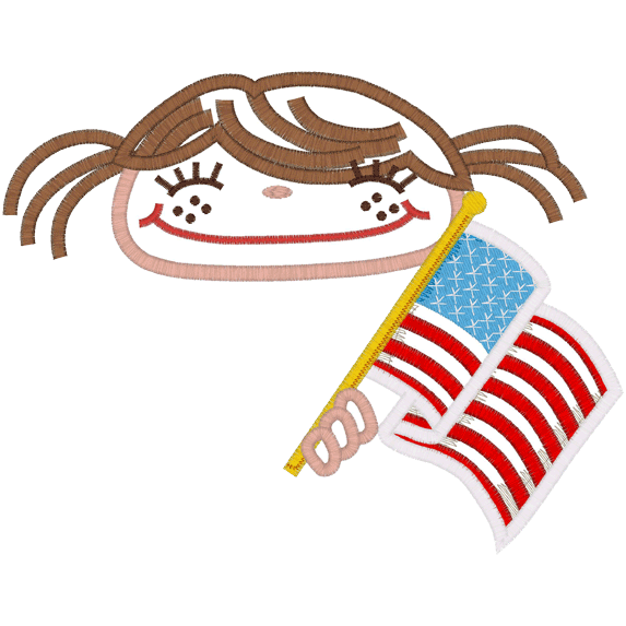 july clipart patriotic girl