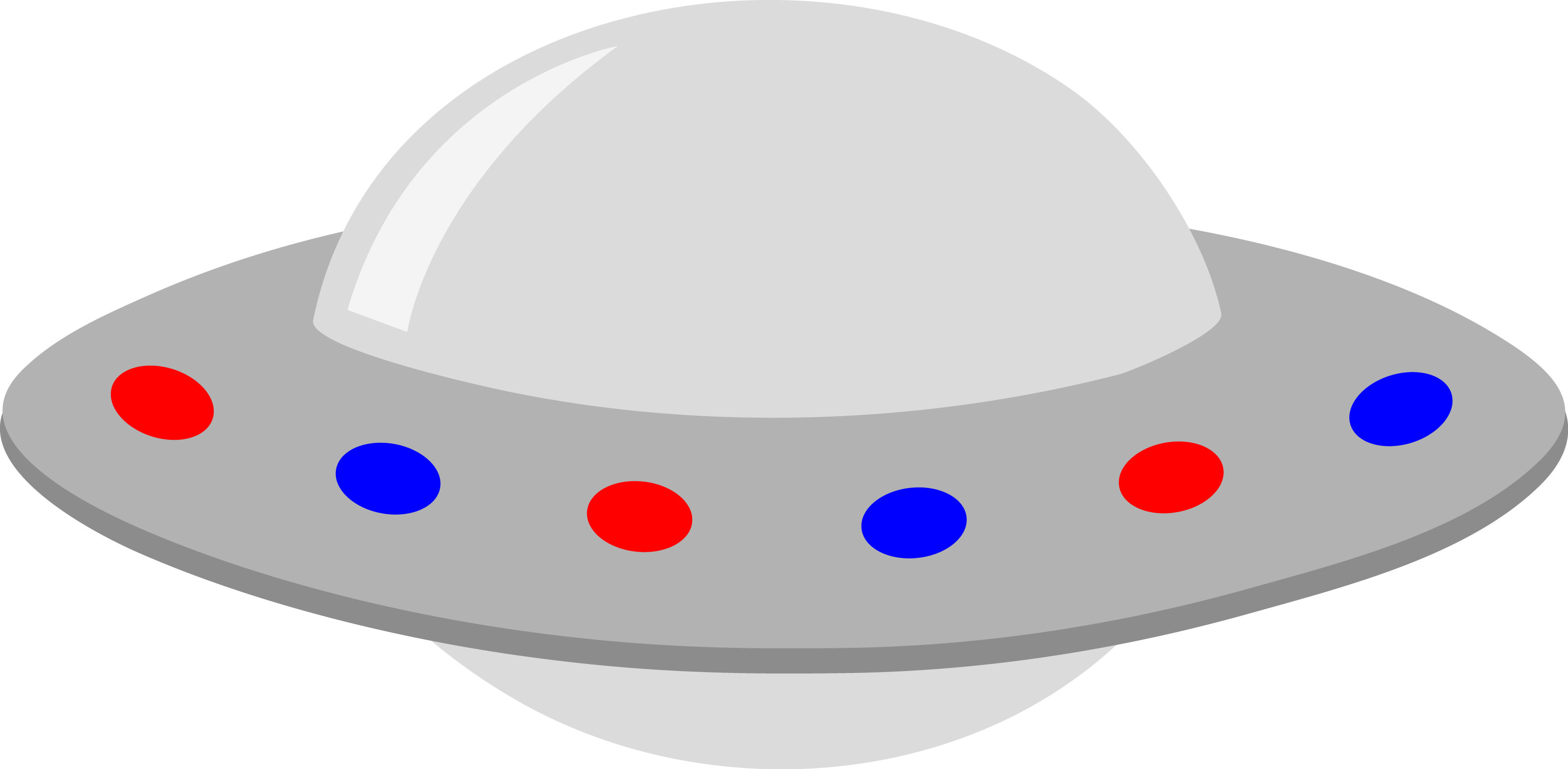 Silver with red and. Ufo clipart alein