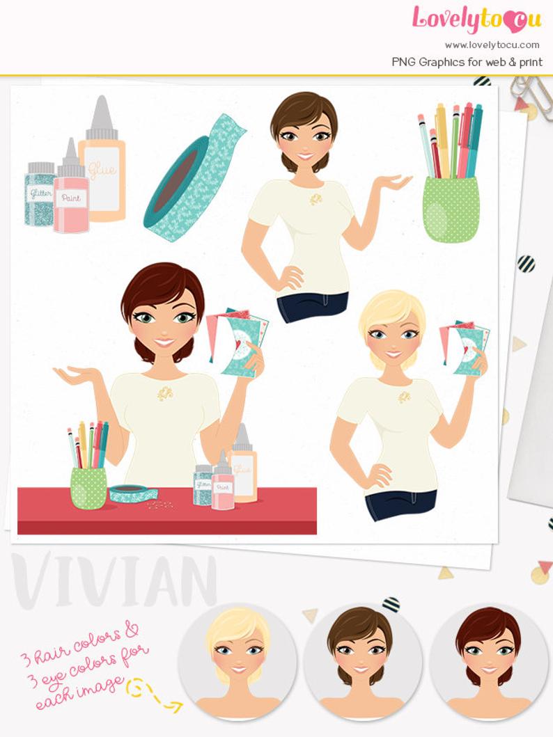 crafts clipart crafty girl