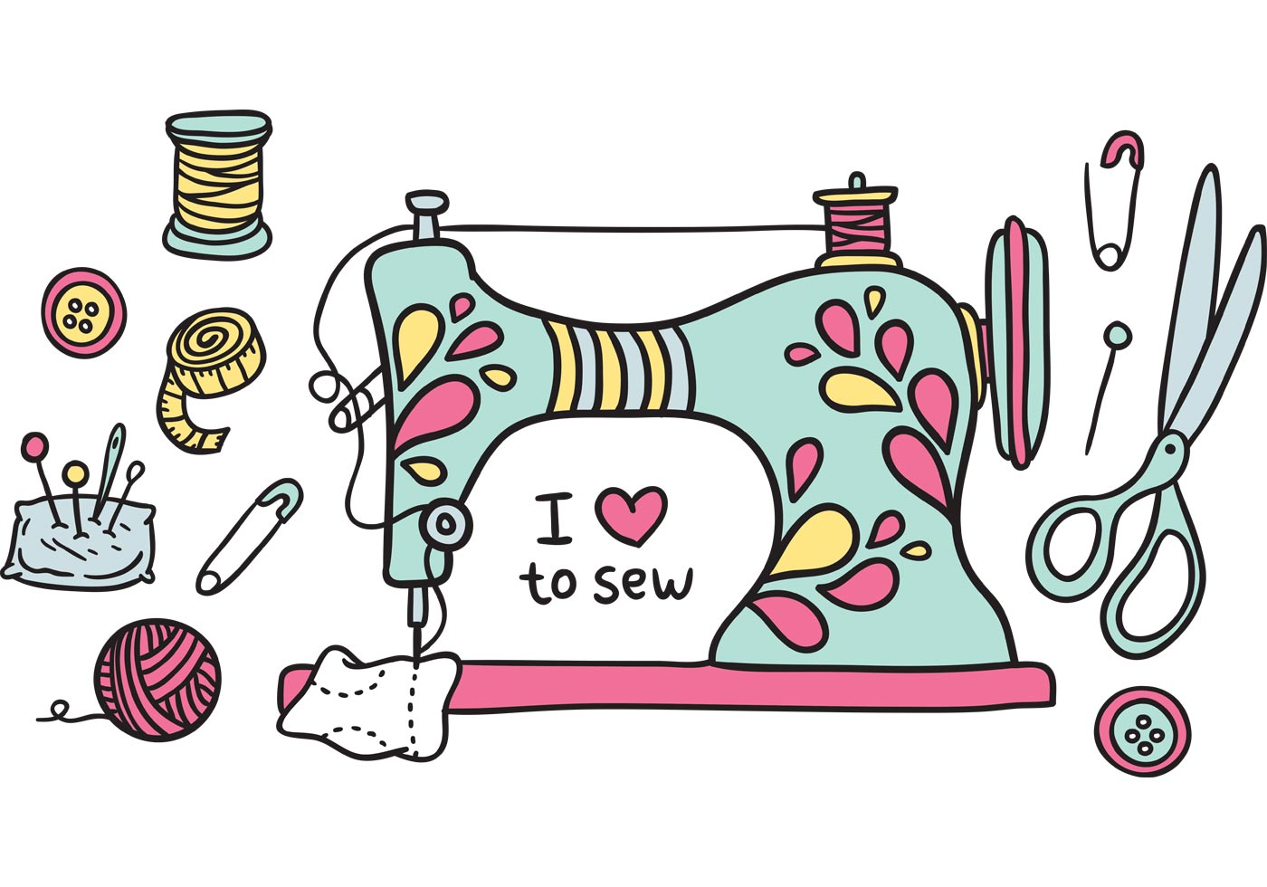 craft clipart sewing box