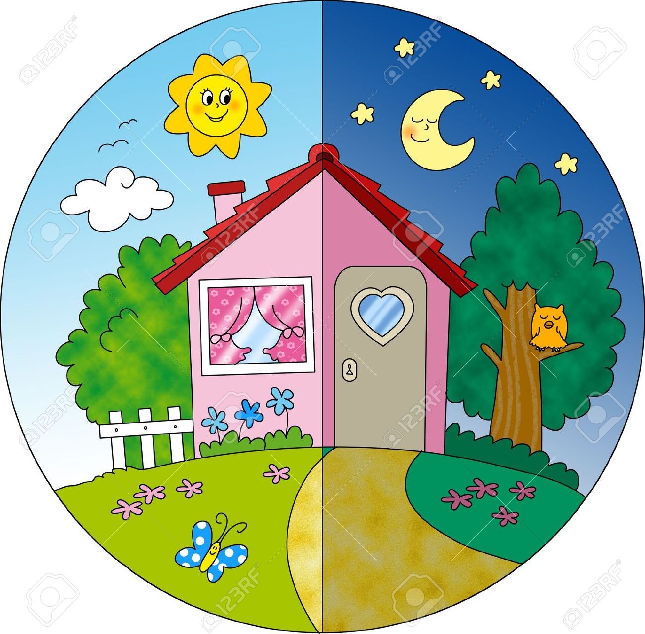 night clipart animated