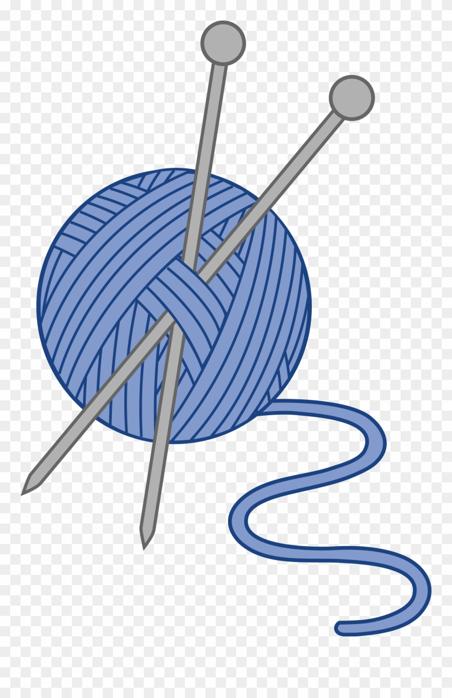 crafts clipart blue yarn
