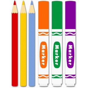 markers clipart colored marker