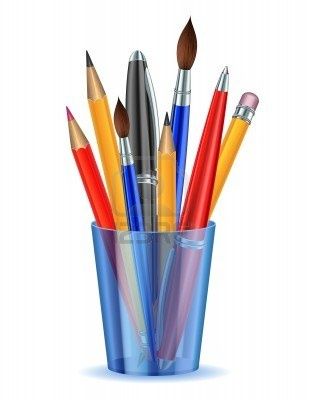 Pens and pencils clip. Crafts clipart pen cup