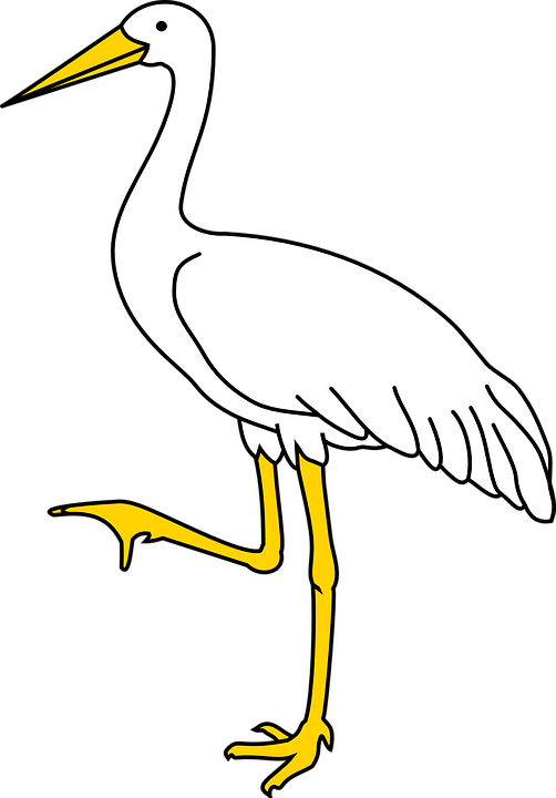 crane clipart animal story