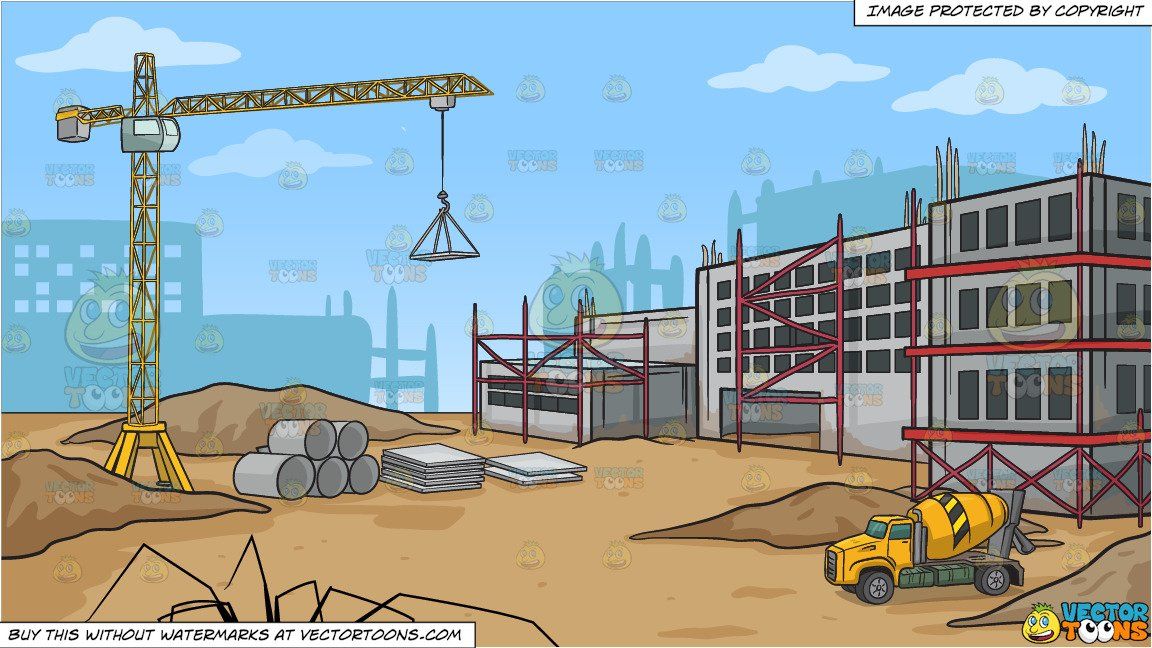 crane clipart construction site