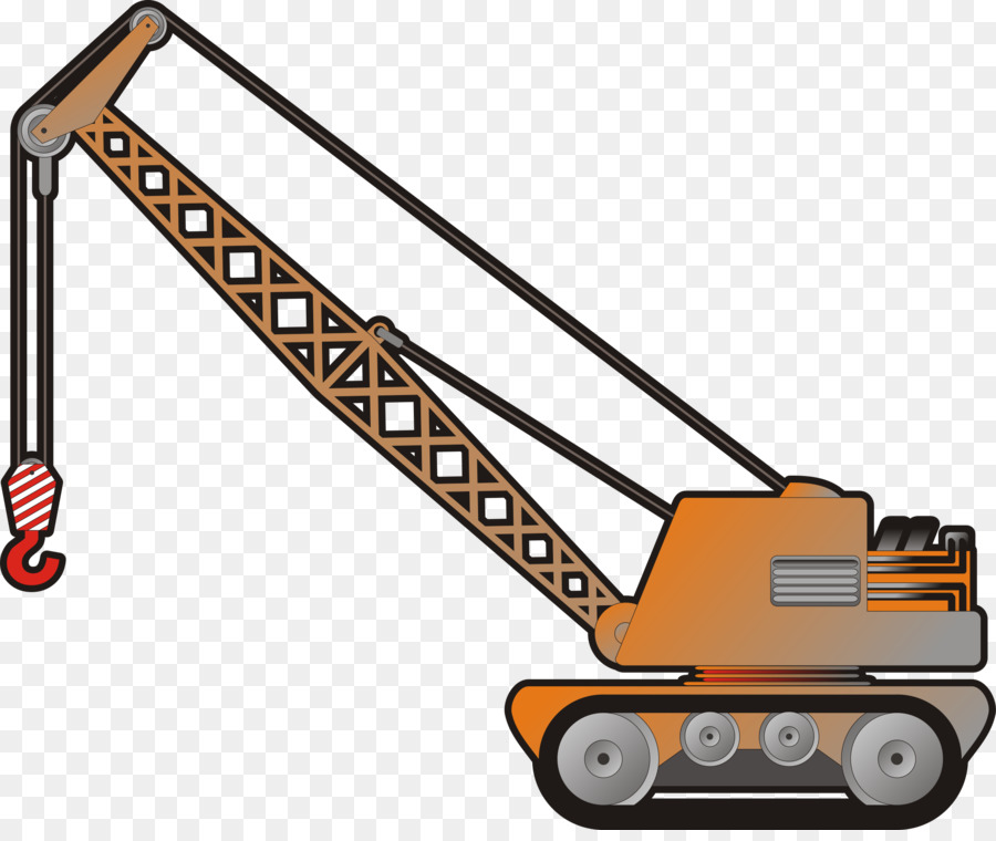 Mobile cartoon truck construction. Crane clipart crane machine