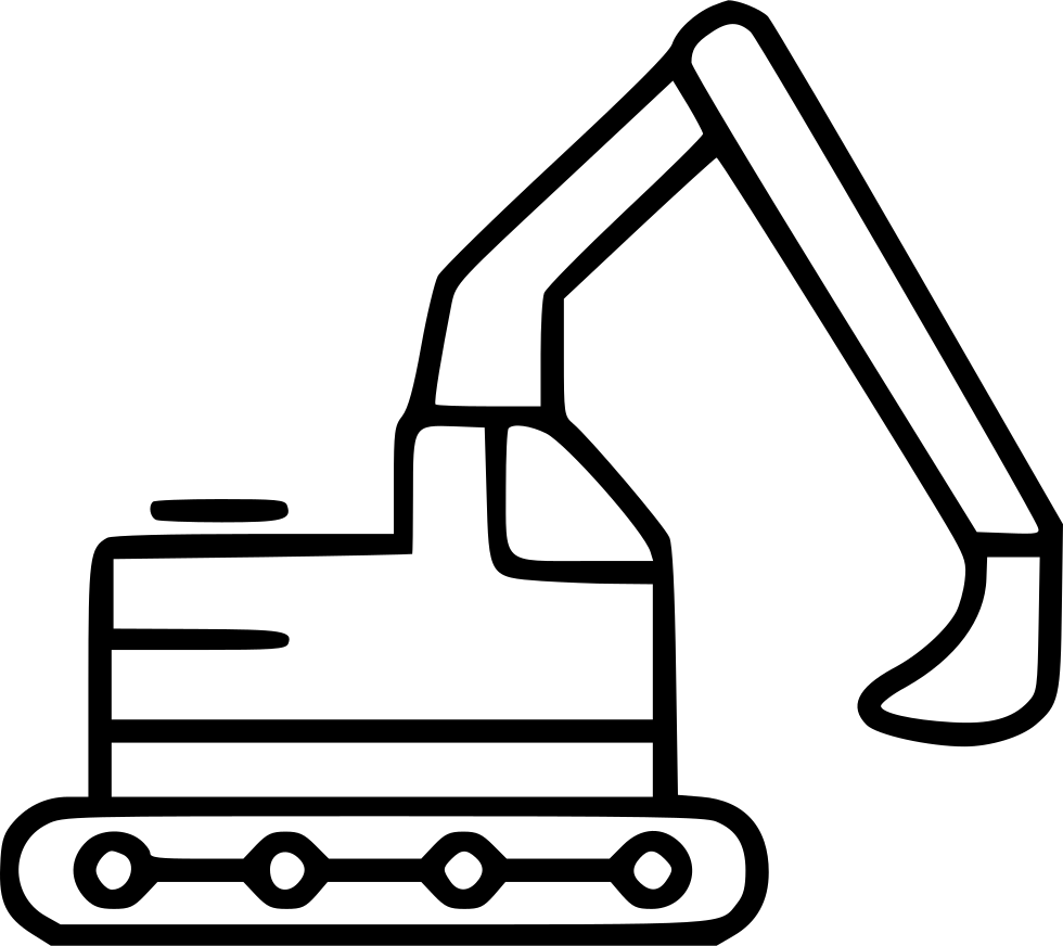 Engineering industrial equipment machine. Excavator clipart construction machinery