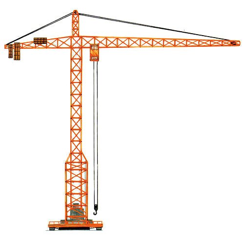 Hydraulic construction rental service. Crane clipart tower crane