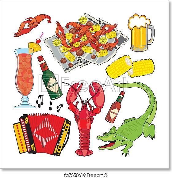 seafood clipart creole