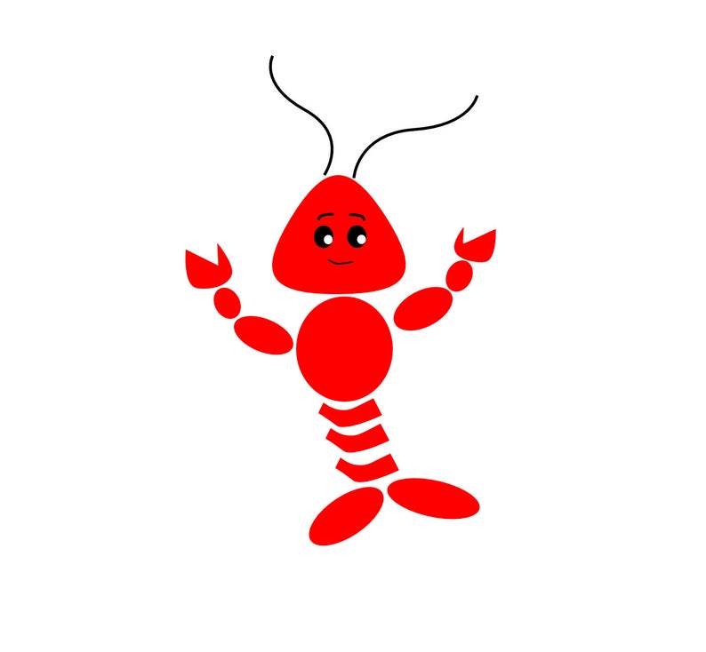 Svg crayfish mudbug . Crawfish clipart cute