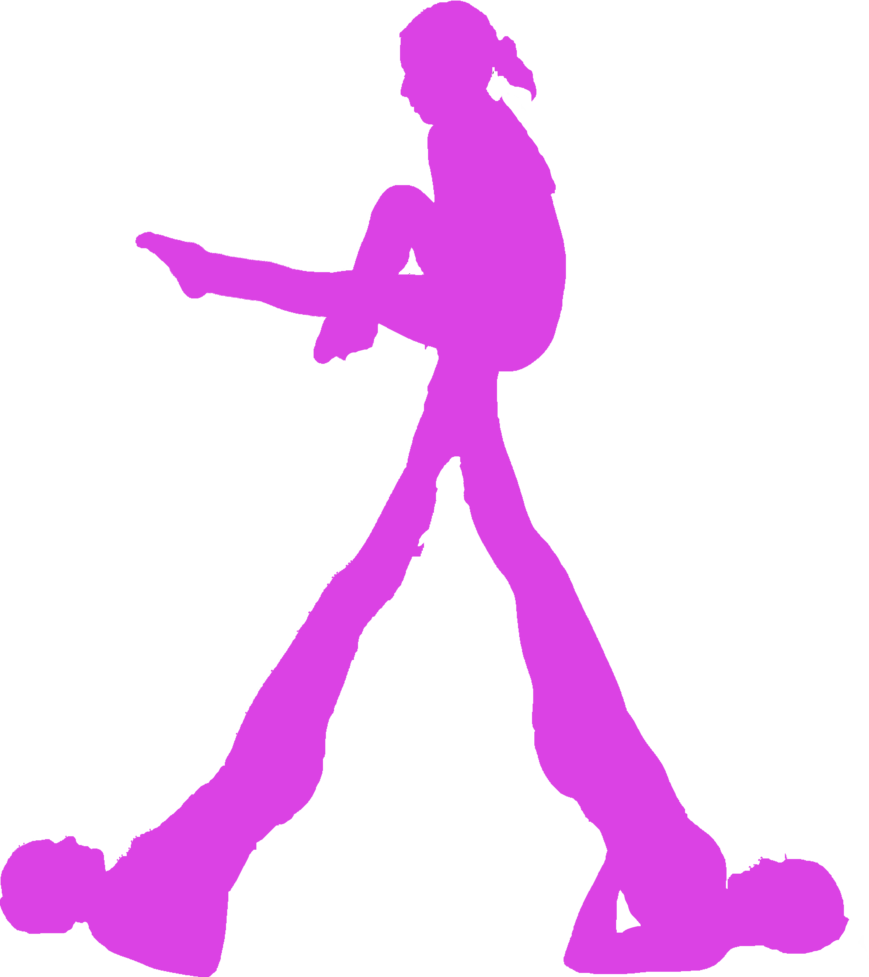 Acro silhouette at getdrawings. Gymnastics clipart needle