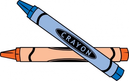 crayons clipart solid material