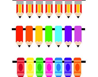 crayon clipart banner