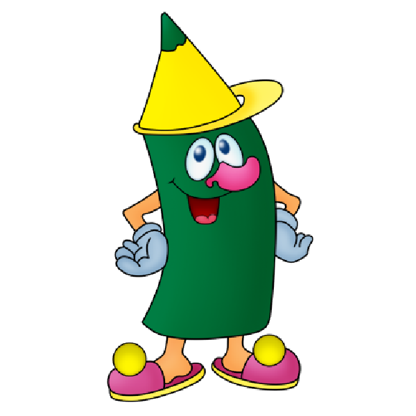 crayons clipart line