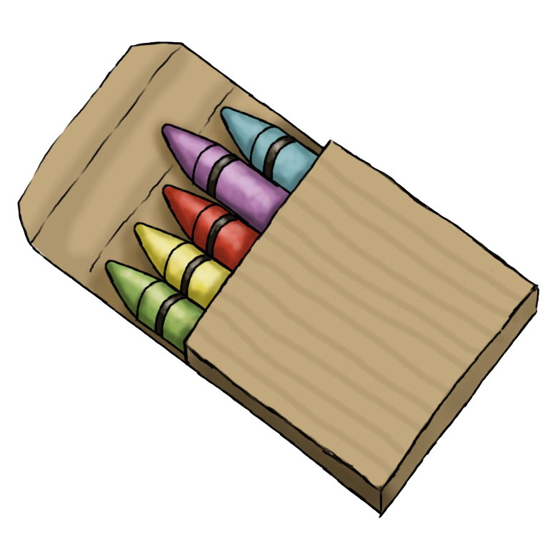 crayons clipart violet