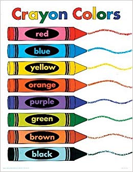 Crayons clipart color chart. Amazon com crayon colors