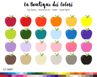 crayon clipart colorful apple
