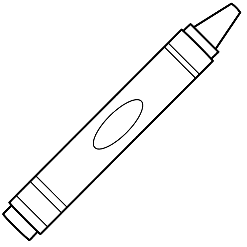crayons clipart outline