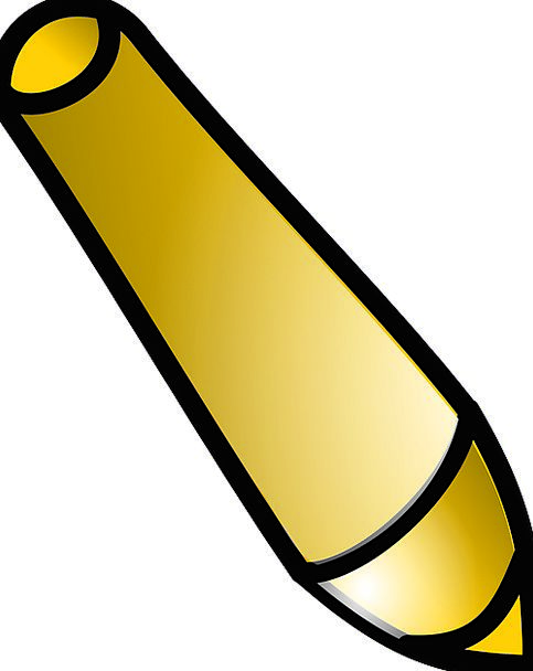 crayon clipart gold