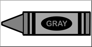crayon clipart gray