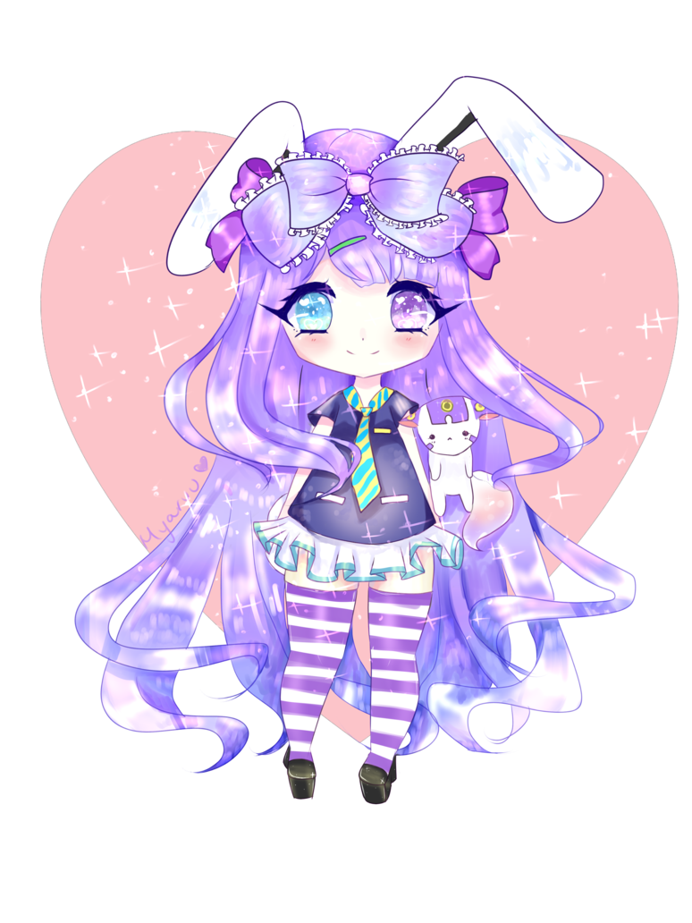 Crayon clipart kawaii. C bunny by myaruu
