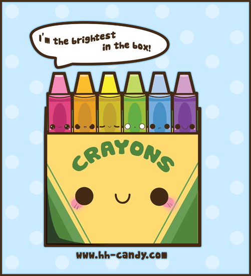 Crayon clipart kawaii. Sweet box by a