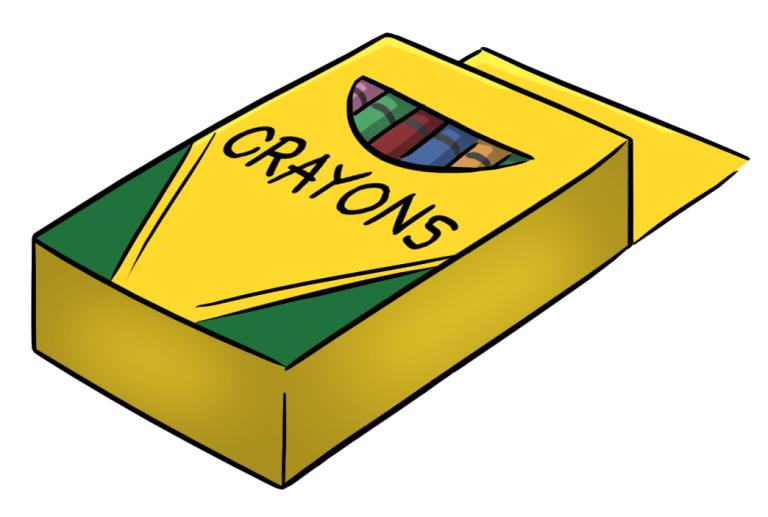 crayons clipart line