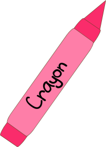 crayon clipart pink