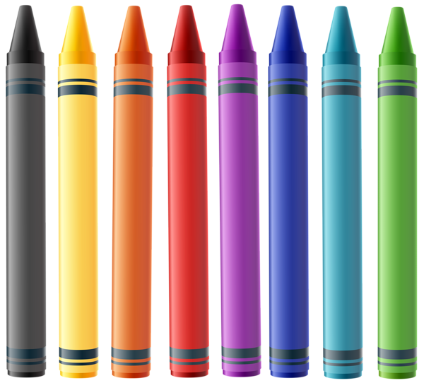 Colorful png clip art. Crayons clipart name