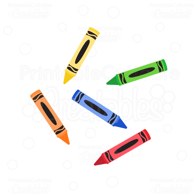 Colorful cutting files . Crayons clipart svg