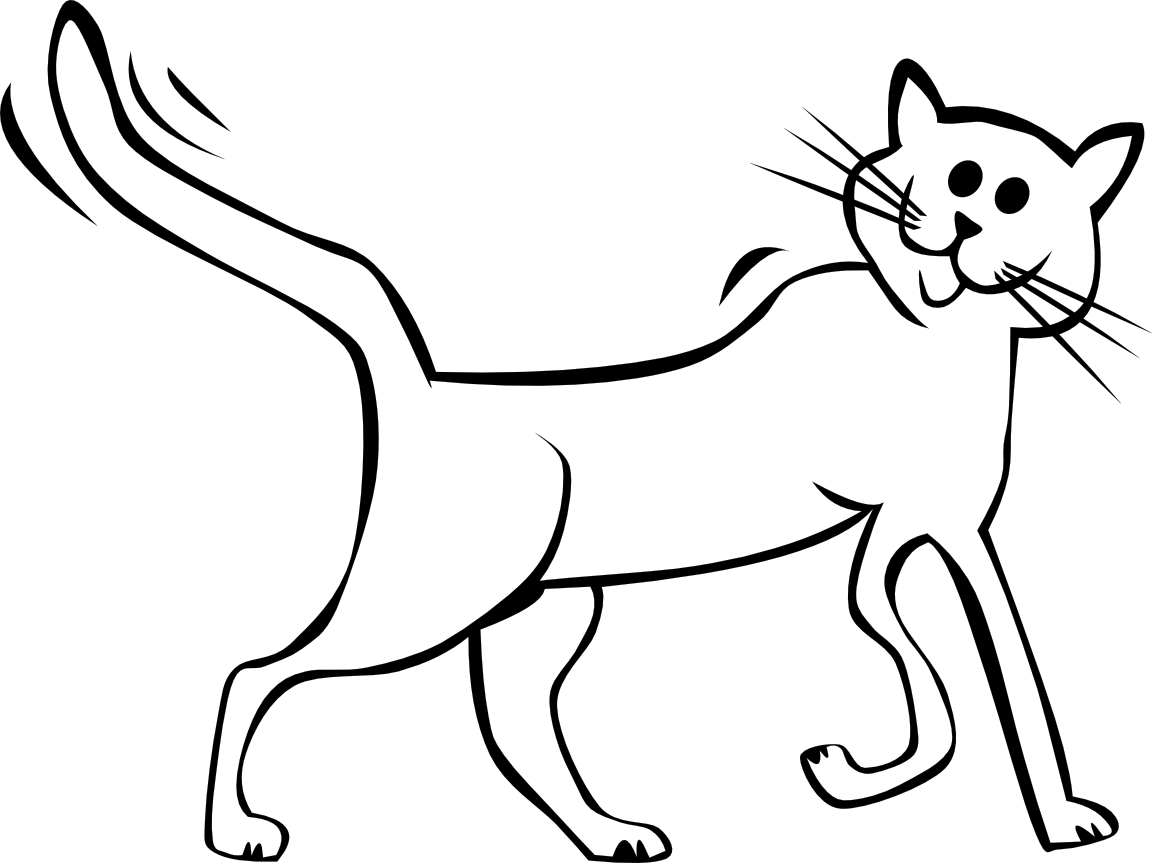 kitty clipart line