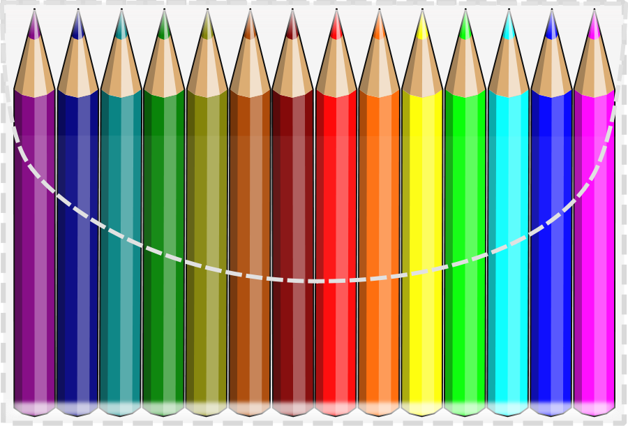 crayons clipart colour