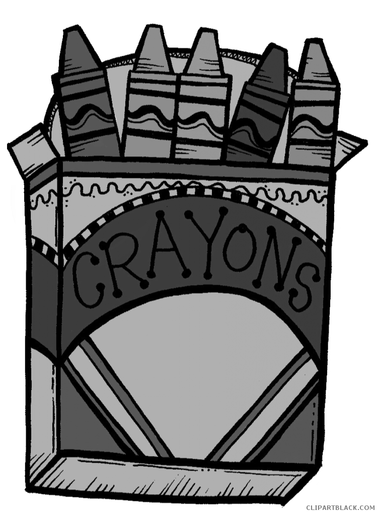 crayons clipart gray